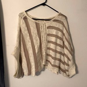 Knit sweater poncho